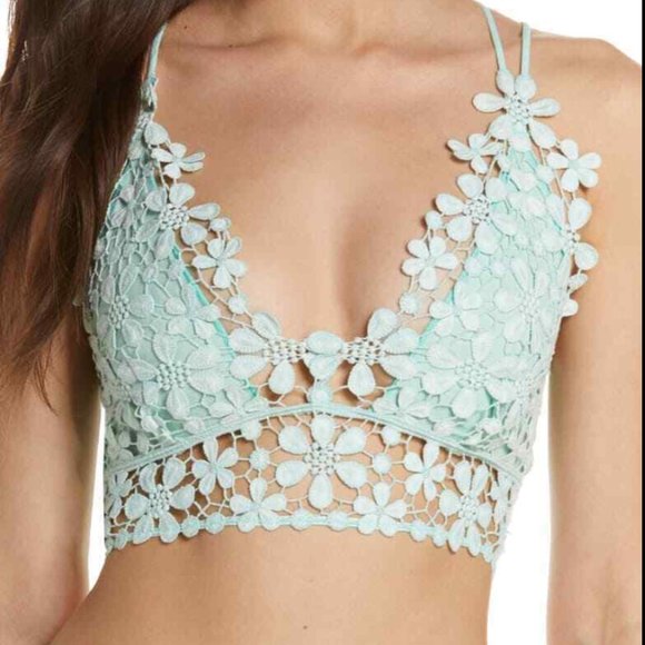 Free People Other - Free people Miss Dazie Green Bralette sz S